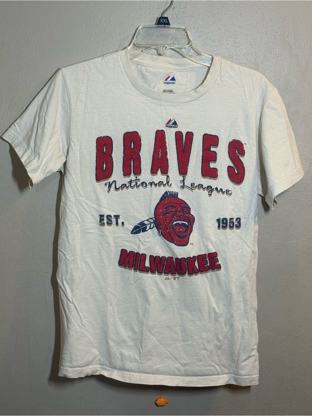 Majestic Milwaukee Braves Tee Sz Sm